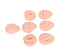 BAFOVY Soft Silicone Body Part Model Body Piercing Practice Model Reusable Piercing Practice Beginner Training Silicone Ear Tongue Eye Nose Mouth Belly Button Display Jewelry (Light Skin)