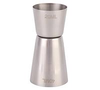 BAFOVY Stainless Steel Cocktail Jigger for Effortless Mixing, Double Bar Measuring Cup with No for Consistent Cocktails, Made of Food-Grade Steel, Simple Design Ideal for (S)