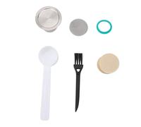 BAFOVY Stainless Steel Coffee Capsule Filter Paper Set for Reusable Pods, 100pcs, Easy Cleaning, Full Bodied Flavor with Rich, Ideal for Home, Office, Travel
