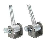 BAFOVY Steel Alloy Go Kart Spindle Set,2Pcs Spindle Bracket Replacement,Go Kart Accessories with Bushings,Brackets and Locknuts, Kit, Set, Replacement