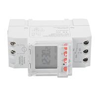 BAFOVY Timer Switch ABS Programmable Din Rail Timer Switch 85 to 265VAC 30A LCD Backlight 24 Hour Control for Lamps Lighting Equipment TV Household Power Supplies