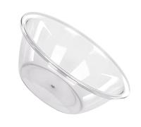 BAFOVY Transparent Wash Basin, Thickened PET Round Wash Tub, Clear Water Level View, Compact Space Saving Design, Multipurpose for Home Kitchen Bathroom Student Dorm (Large Clear)
