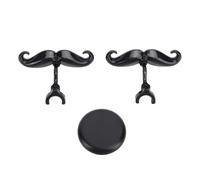 BAFOVY Trombone Clamp, 2 Pcs Trombone Mustache Clamp On Euphonium Mustache Funny Plastic Mouthpiece Mustache for Band Practices with Reinforced Clamp Design Hard Protective Case