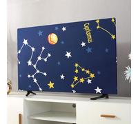 BAFOVY TV Cover Hanging Television Cover Polyester Fiber Weatherproof Universal Elastic Protector for LCD LED Flat Panel Wall Mount Curved TVs Home Use (50 inch)