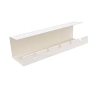 BAFOVY Under Desk Cable Management Tray, Organizer with Large Capacity Dual Mounting Methods Ventilated Design for Office Home (White)