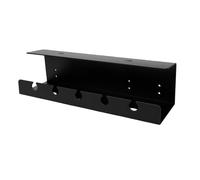 BAFOVY Under Desk Cable Management Tray, Organizer with Large Capacity Dual Mounting Methods Ventilated Design for Office Home (Black)