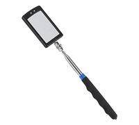 BAFOVY Vehicle Inspection Mirror, Telescoping Mirror Extendable Inspection Mirror with 2 LED Lights 360 Degree Swivel Adjustable Handle for Mechanics Inspectors Toolmakers