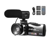 BAFOVY Video Camera Camcorder, 1080P DV Camera 30MP 18X Digital Zoom 3.0in IPS Screen Ultra HD Camcorder with Remote Control and 2 Batteries (with external microphone & camera holder)