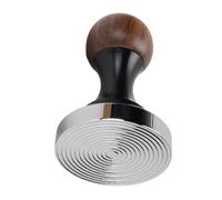 BAFOVY Walnut Handle Coffee Tamper Professional Coffee Press Tool 8.2cm Stainless Steel Threaded Bottom Easy Clean Tamp for Home Baristas and Cafe Use (51mm/2.01in)
