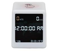 BAFOVY WiFi Desktop Clock with Bitcoin Lottery Mining 1060kH/s Hash Rate Display Weather Temperature Humidity USB Powered Miner Black (White)