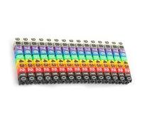 BAFOVY Wire Number Marker Tubes, Plastic Cable Markers for Electrical Identification with Bright Colors and Multiple Sizes for Professionally Organized Wiring (150PCS KCM-1.5MM 1.5 Square)