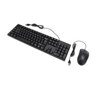 BAFOVY Wired USB Keyboard Mouse Set with Ergonomic Design, 104 Keys and Multimedia Shortcuts for Gaming and Business Professionals