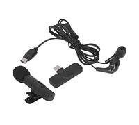 BAFOVY Wireless Lapel Microphone ABS Video Recording Microphone Type C 10m Range 25ms Delay 3 to 4 Hour Battery for Live Stream Interview Short Video Recording