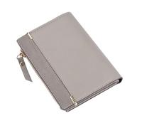 BAFOVY Women Purse PU Small Wallet with Buckle Closure Medium Capacity Lightweight Portable Card Holder for Outdoor Shopping Travel Daily Use Women (Gray)