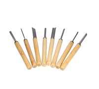 BAFOVY Wood Turning Chisels 8 Piece Set High Speed Steel Woodworking Chisel with Hardwood Handles 14.2in for Carving Groove Parting and Lathe Work for Woodworkers