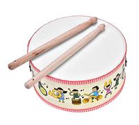 BAFOVY Wooden Handheld Drum, Beautiful Design, Music Fun, Rhythm Freedom Hand Drum for Kids Parties & Games with Shoulder Strap, Singing or Dancing Accompaniment