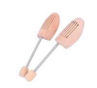 BAFOVY Wooden Shoe Support, 2Pcs Shoe Trees Keeper with Spring Column, Prevent and Deformation, for Shaping and Improved Extrusion, Suitable for All Sizes, Made of Wood Material (37 38)