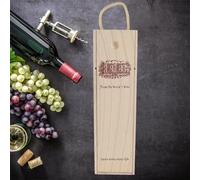 BAFOVY Wooden Wine Box Wine Box Presentation Food Safe Material Portable Design with Rope Exquisite Craftsmanship for Seniors Bosses Lovers