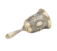 BAFOVY Zinc Alloy Hand Bell, Vintage Rose Pattern Dinner Hotel Call Bell, with Electroplating Polish Finish, for Training Pets Waking Someone Up