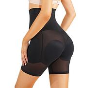 Bafully Women Butt Lifter Shapewear Hi-Waist Panty Tummy Control Knickers Padded Hip Enhancer Seamless Underwear Body Shaper (Black, 3XL)