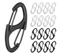 Bafutayawa 16Pcs Zipper Clip Theft Deterrent, Double Opening Lock Zipper Pull Replacement Clips, Small Carabiner Clips for Bag Luggage Pickpocket Backpack Purse Traveling Camping Suitcase