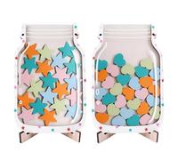Bafutayawa 2 Pack Magnetic Reward Jar for Kids Star and Heart Incentive Jars for Classroom Toddlers Potty Training Reward Home Training for Boys Girls,Star and Heart