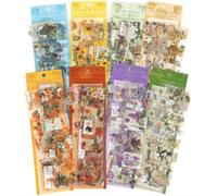 Bafutayawa Sticker, 555pcs Journaling Accessories & Scrapbook Supplies, Vintage Floral Botanical Sticker Aesthetic Transparent for Planner & Bullet Journal