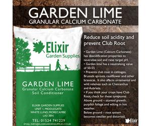 (Bag, 20kg) Elixir Gardens Granular Garden Lime Agricultural Limestone pH Soil Improver Calcium Magnesium |1kg - 25kg | supplied in a Bag or Re-Sealable Tub
