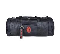 Bag 54 x 25 x 25 cm with 3D Embroidery and Pattern Print 143418 Milan, Black, Duffel Bag with Various Pockets and Keychain