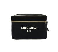 Bag-all Grooming Kit Box for Men & Women | Travel Toiletry Bag | Compact Cosmetic & Shaving Organizer | Unisex Cotton Storage Pouch with Handle & Zipper | Black