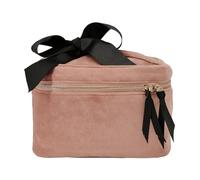 Bag-all Makeup Bag for Women | Cosmetic Bag Organizer for Girls | Makeup Pouch for Traveling | Toiletry Bags for Women | Make Up Travel Pouches | Pink Velvet
