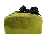 Bag-all Makeup Bag for Women | Cosmetic Bag Organizer for Girls | Makeup Pouch for Traveling | Toiletry Bags for Women | Make Up Travel Pouches | Green Velvet