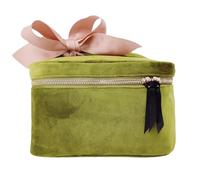 Bag-all Makeup Bag for Women | Cosmetic Bag Organizer for Girls | Makeup Pouch for Traveling | Toiletry Bags for Women | Make Up Travel Pouches | Green Velvet