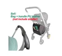 (bag and PU leather) COLU KID Stroller Accessories Seat Cushion Change Kits Rain Cover Sunshade Insect Net Backpack Bag For Doona Car Seat Stroller