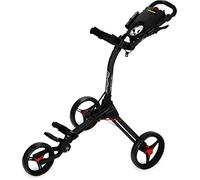 Bag Boy Compact 3 Push Cart, Matte Black/Red