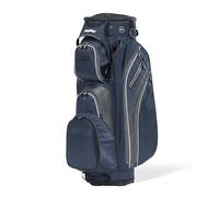 Bag Boy Revolver XP Golf Cart Bag, 14 Way 360⁰ Rotating Top with Full Length Individual Dividers, External Putter Tube, 9 Pockets, Navy/Charcoal/White