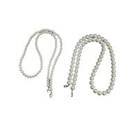 Bag Chain, 8mm 10mm Pearl Chain Bag Strap Handle Replacement 20-130cm Silver and Gold Hardware(Gold Hardware 10mm,30CM)