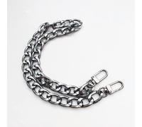 Bag Chain Bag Extender Chain 2PCS Strap 30/60/100cm Thick Aluminum Replacement Metal Handles for Handbag Belt Accessories(Black,60cm)