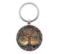 Bag Charm Trendy Stylish Colorful Tree Pattern