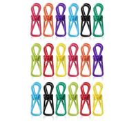 Bag Clips for Food Storage, 20Pcs Steel and PVC Coated Food Clips for Snacks, Sandwiches, Home Kitchen