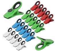 Bag Clips for Food Storage Magnetic, 20 PCS Food Clip Bag Sealing Clips, Plastic Clip with Magnet for Magnetic Board, Refrigerator, Chip Bag, Memo, Photo, Shop, Kitchen, Office