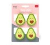 Legami - Set of 4 Clip Close Package, 4.2x5.5 cm, Avocado Theme