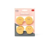 Legami Set of 4 Clips Pack, to Close Packages, 5x5 cm, Cookie Theme, One Size