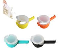 Bag clips with pour spout, Snack Clips That Pour, seal and pour bag clip, Reusable Plastic Cap Sealer Clips, for Organizing and Storing Food in The Kitchen (4PCS-A)