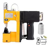 Bag Closer Closing Machine, 190V Portable Electric Sewing Stitching Packing Machine Stitcher, Portable Woven Bag Packing Machine 2600 Needle/Min with 2 Rolls Threads yellow