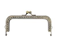 Bag Clutch Frames 8.5/10.5/12.5/15/18/20.5CM Rectangle Embossing Alloy Metal Kiss Purse Frame Bronze Sewing Clasp for Bag Accessorie(12.5CM)