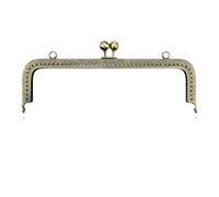 Bag Clutch Frames 8.5/10.5/12.5/15/18/20.5CM Rectangle Embossing Alloy Metal Kiss Purse Frame Bronze Sewing Clasp for Bag Accessorie(20.5CM)