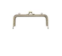 Bag Clutch Frames 8.5/10.5/12.5/15/18/20.5CM Rectangle Embossing Alloy Metal Kiss Purse Frame Bronze Sewing Clasp for Bag Accessorie(15CM)
