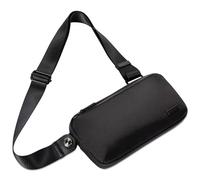 Bag Factor EDC Minimalist Crossbody Sling Bag for Men and Women - Slim Chest Bag with Urban Elegance, Black - Titanium, S