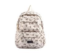 Bag for Men Bow Backpack Cute Laptop Aesthetic Travel Daypack For Women Rucksack (Khaki, One Size)